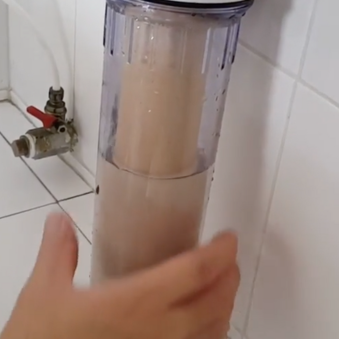 # How to fix water coverage issue for ceramic filter housing?
