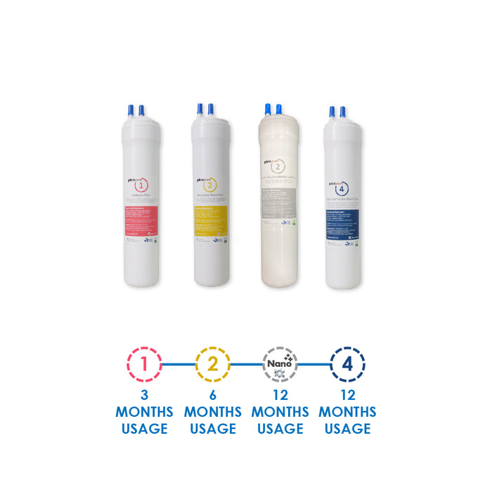 (JAKIM HALAL) Pureal Picogram 29cm NS NANO EP Water Filter Cartridges 8pcs compatible to Cuckoo floor stand