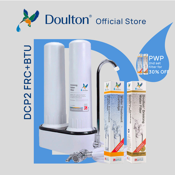 (PWP 30% OFF 2ND SET FILTER) Doulton® DCP2 FRC (9B04) BTU (2501/2504) Fluoride Reduction + Biotect Ultra Water Filter Purifier System