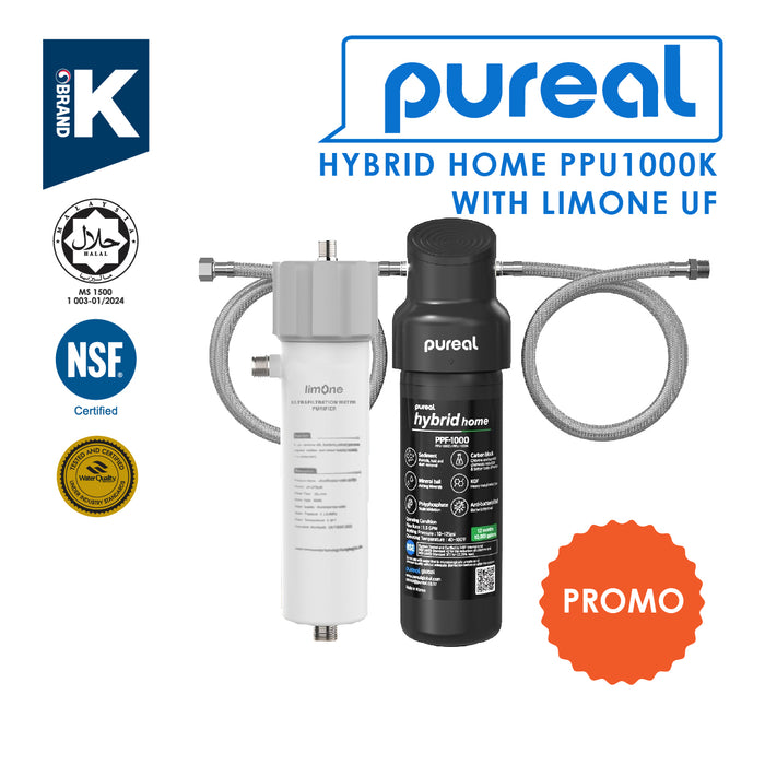 LIMONE PVDF Ultrafitration Water Purifier with Pureal Hybrid Home
