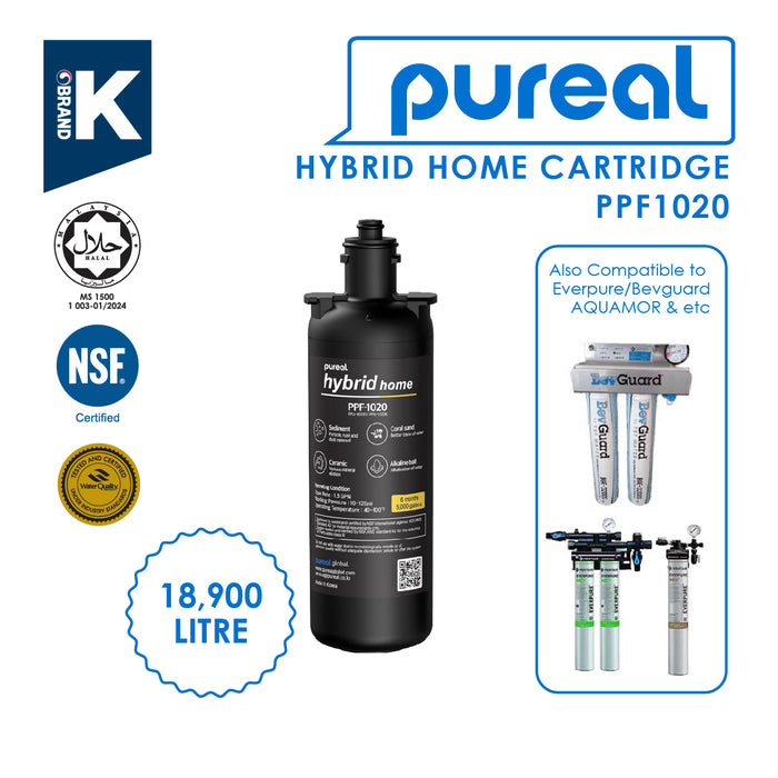(JAKIM HALAL) Pureal Hybrid Home PPU-1020K Undersink + Ultra Membrane PLUS Filtration