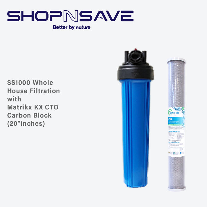SS1000 House Filtration with Matrikx KX CTO Carbon Block