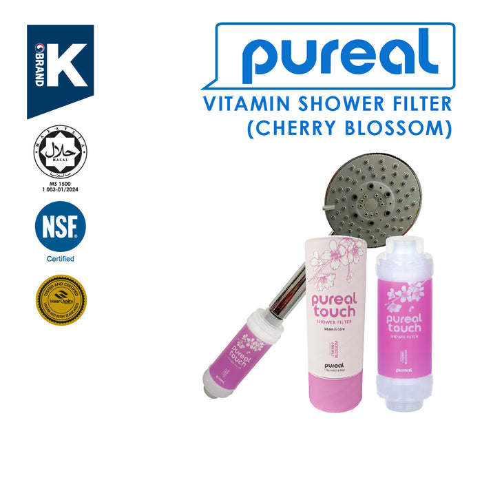 Pureal Vitamin Shower Filter Remove Chlorine/ Help with Skin Problem/ Moisture Skin