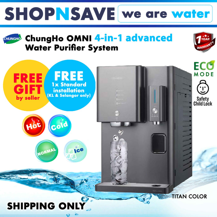 ChungHo Water Purifier OMNI (TITAN COLOR) 4 in advanced (HOT/ NORMAL/ COLD/ ICE MAKER) water dispenser
