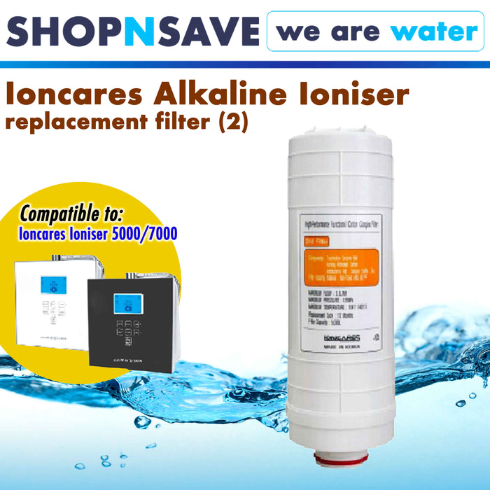 SHOPNSAVE IONCARES ALKALINE IONIZER REPLACEMENT CARTRIDGE FILTER 2, IONCARES IONIZER REPLACEMENT CARTRIDGE