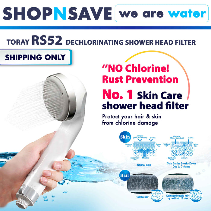 TORAY RS52 PREMIUM SHOWER HEAD FILTER, GREY