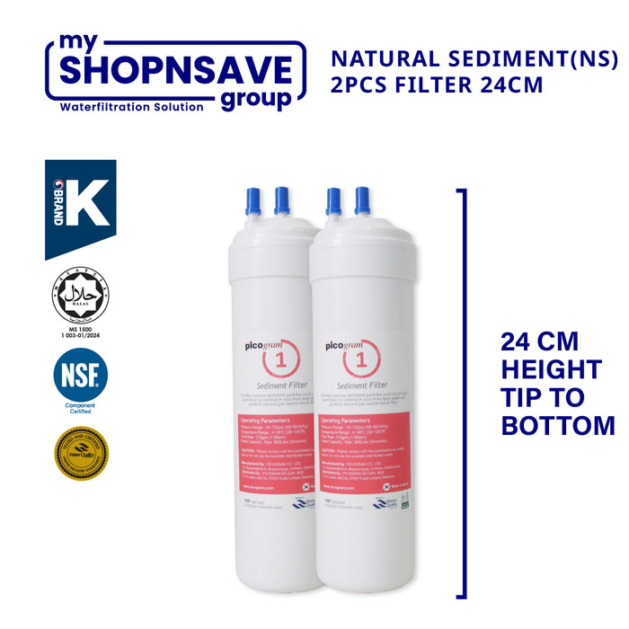 (JAKIM HALAL) Pureal Picogram 24cm NS UF Water Filter Cartridge 8pcs compatible to Midea