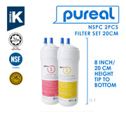 (JAKIM HALAL) Pureal Picogram 20cm NS UF/NANO EP Water Filter Cartridges 4pc compatible to coway/cuckoo - SHOPNSAVE