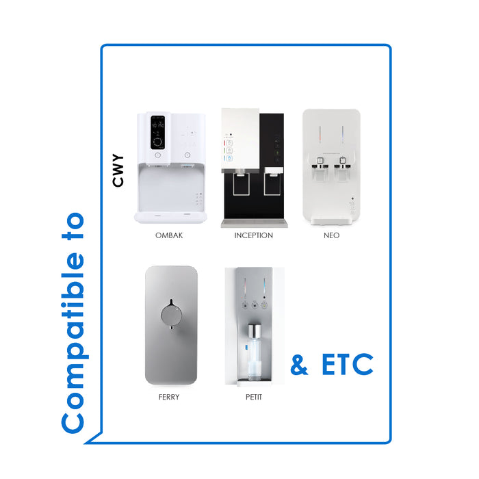 (JAKIM HALAL) Pureal Picogram 20cm DS UF Water Filter Cartridges 3pc compatible to coway/cuckoo
