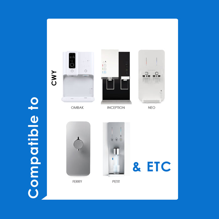 (JAKIM HALAL) Pureal Picogram 20cm NS NANO EP Water Filter Cartridges 3pc compatible to coway/cuckoo