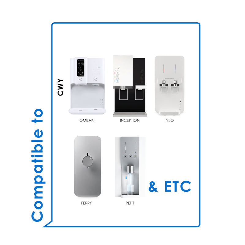 (JAKIM HALAL) Pureal Picogram 20cm DS UF/NANO EP Water Filter Cartridges 6pcs compatible to coway/cuckoo - SHOPNSAVE