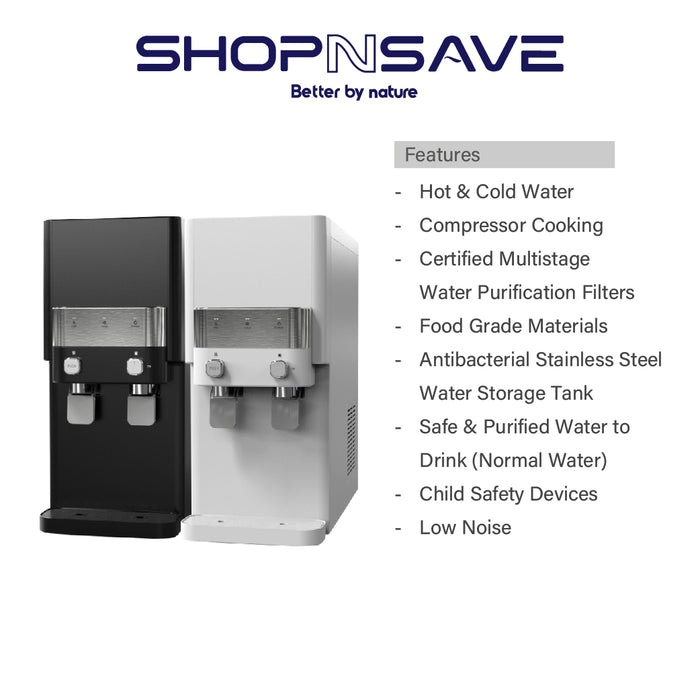 (JAKIM HALAL)[FREE INSTALLATION] SHOPNSAVE SS-208-012 3in1 [Hot|Ambient|Cold] Table Top Water Dispenser