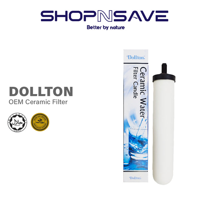 SNS Dollton Malaysia JAKIM Halal Standard Ceramic Filter Water Filter Penapis Air Seramik Long Mount