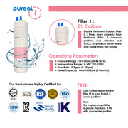 (JAKIM HALAL) Pureal Picogram 20cm DS UF/NANO EP Water Filter Cartridges 6pcs compatible to coway/cuckoo - SHOPNSAVE