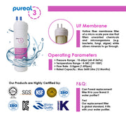 (JAKIM HALAL) Pureal Picogram 14cm UF Water Filter Cartridges 3pc compatible to Filken & SK - SHOPNSAVE