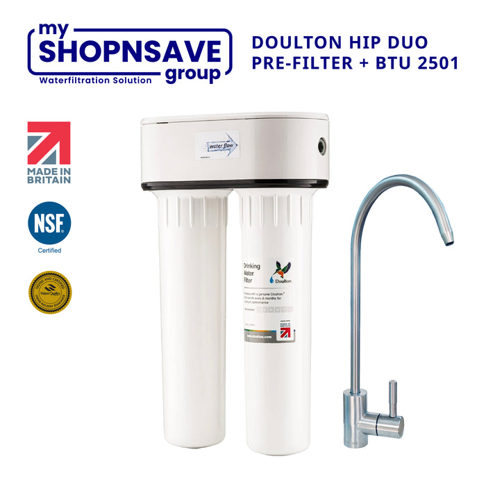 Doulton® | HIP DUO | Pre-Filter | BTU (2501) Biotect Ultra | Under Sink | Water Filter System