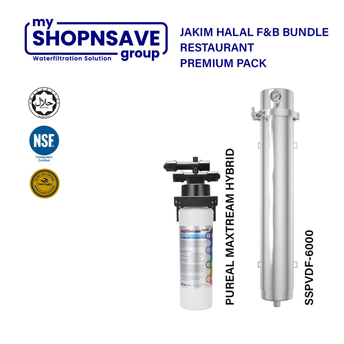 [FREE INSTALLATION] Jakim Halal | F&B BUNDLE | PVDF | Outdoor Filter | Maxtream Hybrid | Commericial | Water Filter