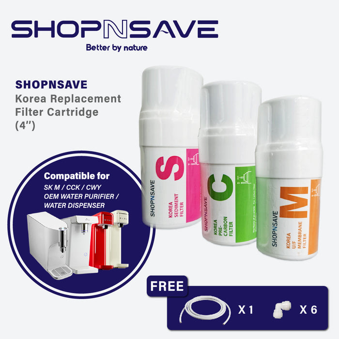 KOREA (4" Inch) Replacement Filter Cartridges for Cuckoo / SK Magic / OEM Water Purifier / Rapi / Hyper WPU