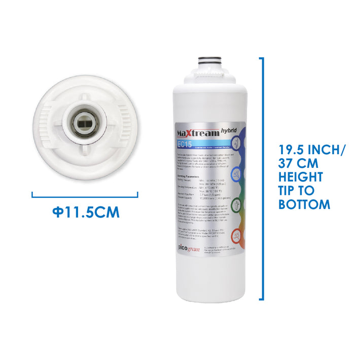 (JAKIM HALAL) Pureal Maxtream Hybrid Water Purifier Replacement Filter, Capacity 56,000+ Litre