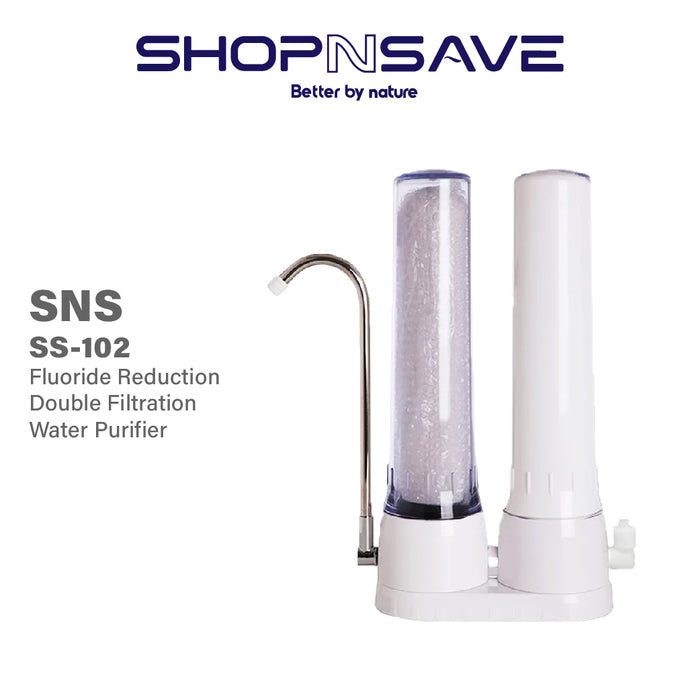 SNS SS-102 CTC Double Water Filtration System / Water Purifier - Doulton FRC & UCC Filter Cartridge