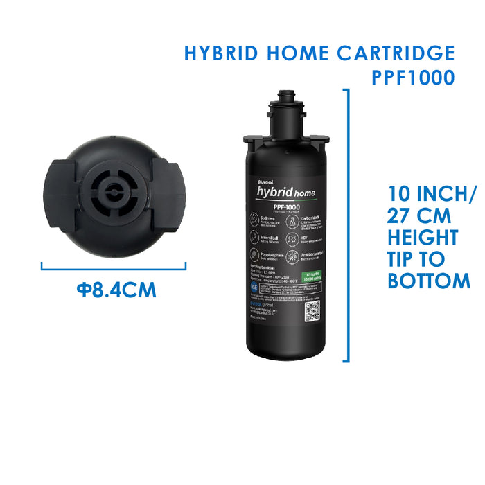 (JAKIM HALAL) Pureal Hybrid Home Cartridge PPF-1000 Compatible Everpure/Bevguard/AQUAMOR/Paragon