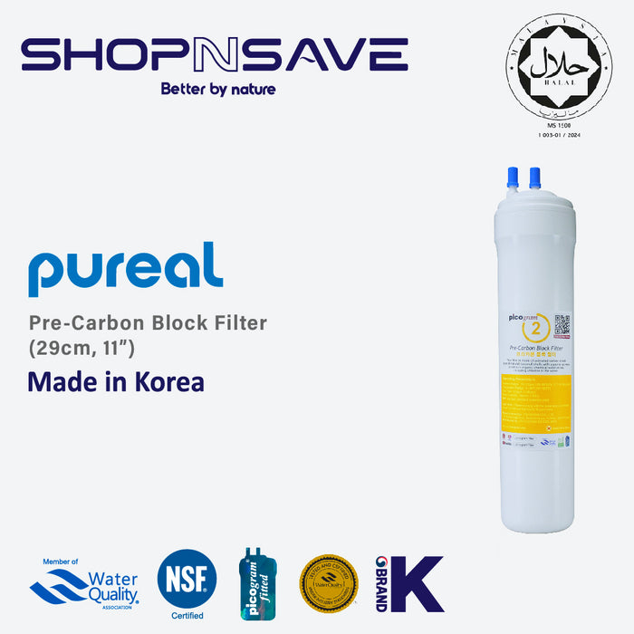 (Jakim HALAL) Pureal Picogram Replacement Filter, Water Filter (29cm, 11" )