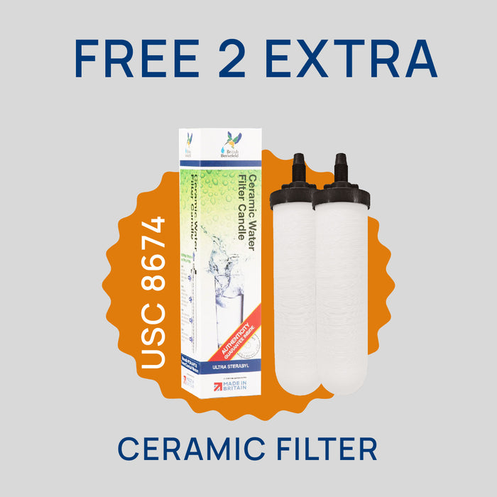 Doulton® Portable Stainless Steel Gravity USC (8674) Ultra Sterasyl Water Filter Purifier System