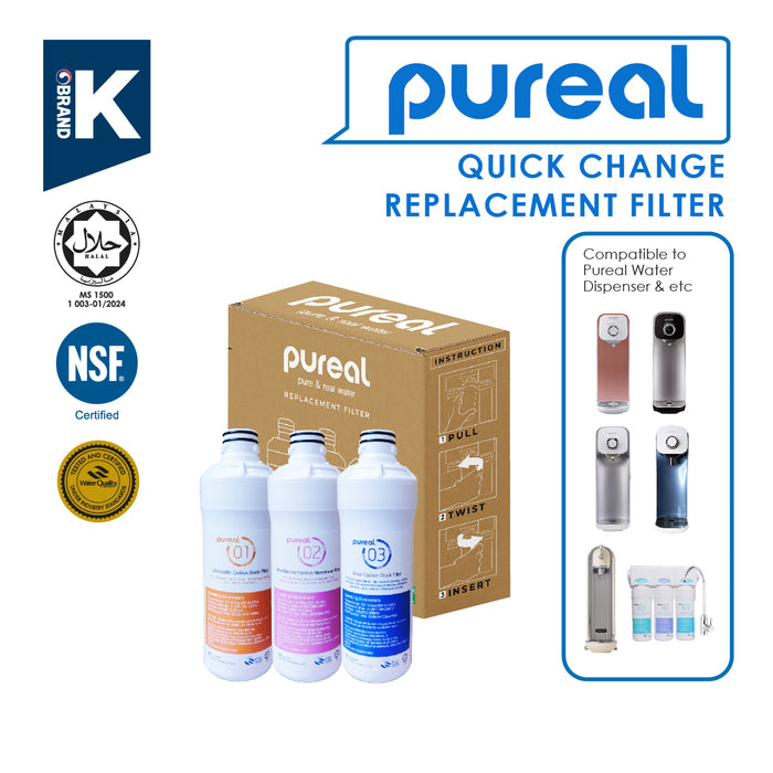 (JAKIM HALAL) Pureal PPA100, PPU200, PPH200, PPA2111, PPA300 Replacement Filter