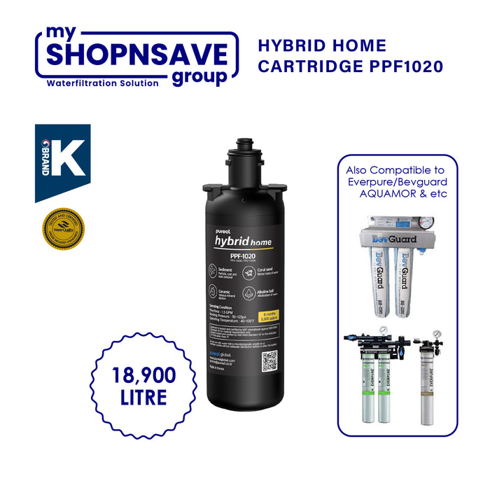 (JAKIM HALAL) Pureal Hybrid Home PPU1020K UnderSink Water Filter 38,000L, Food Preparation, Boiler, Coffee machine