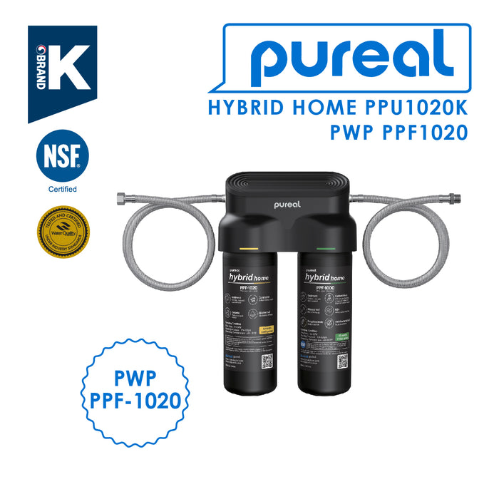 (JAKIM HALAL) [PWP PPF-1020] Pureal Hybrid Home PPU1020K UnderSink Water Filter 38,000L