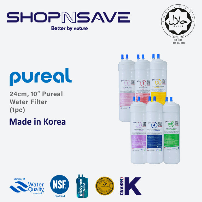 (JAKIM HALAL) Pureal Picogram 24cm Replacement Filter Water Filter compatible to coway/midea