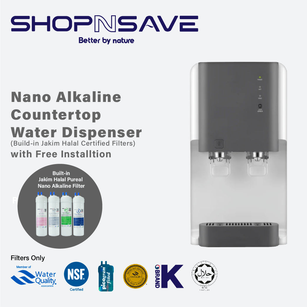 SHOPNSAVE Hot And Cold Desktop Water Dispenser with Nano Alkaline Filt ...