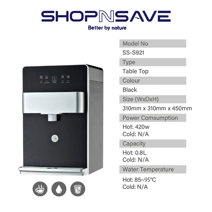 [SELF-COLLECTION ONLY] SHOPNSAVE SS-S921 2in1 [Hot|Ambient] Table Top Water Dispenser