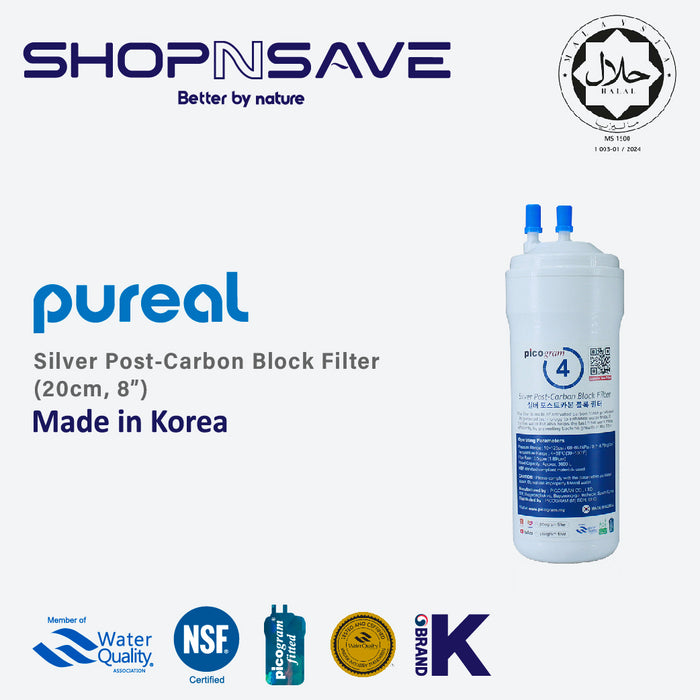 (JAKIM HALAL) Pureal Picogram 20cm Replacement Filter Water Filter compatible to coway/cuckoo