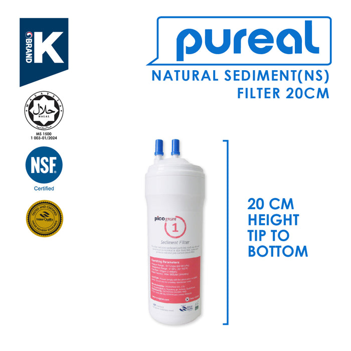 (JAKIM HALAL) Pureal Picogram 20cm Replacement Filter Water Filter compatible to coway/cuckoo