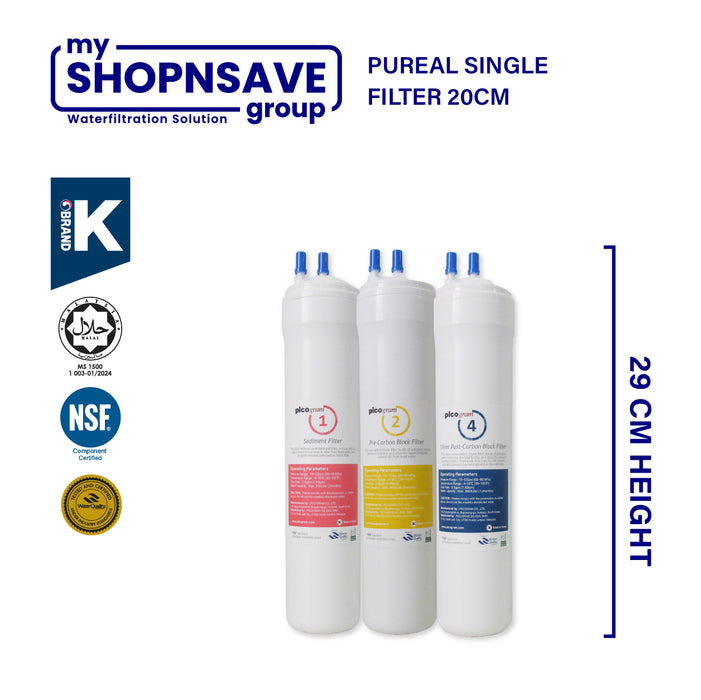 (JAKIM HALAL) Pureal Picogram 29cm Replacement Filter Water Filter compatible to cuckoo stand