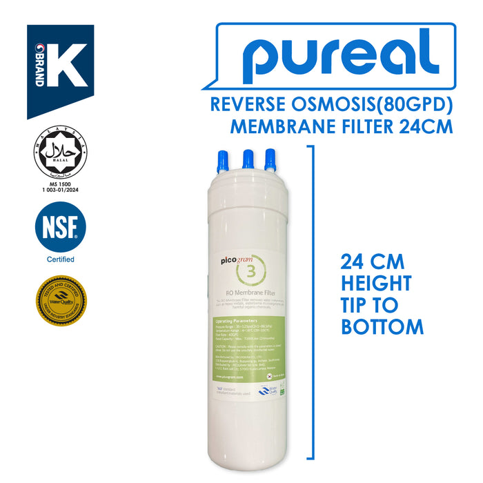 (JAKIM HALAL) Pureal Picogram 20/24/29cm RO Water Filter Cartridges