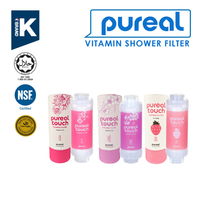 Pureal Vitamin Shower Filter Remove Chlorine/ Help with Skin Problem/ Moisture Skin