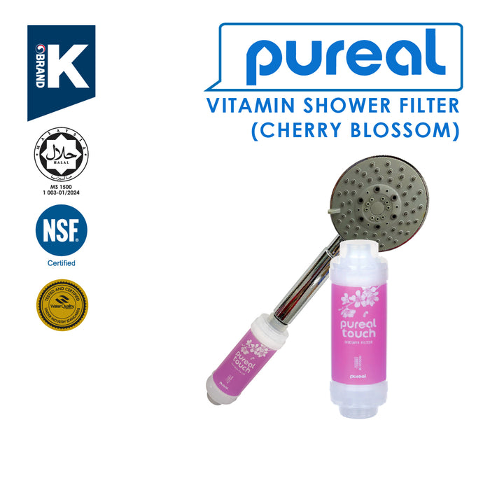 Pureal Vitamin Shower Filter Remove Chlorine/ Help with Skin Problem/ Moisture Skin