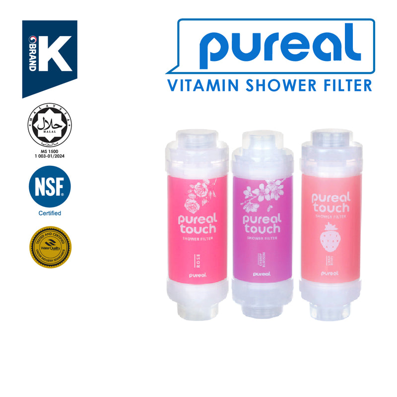 Pureal Vitamin Shower Filter Remove Chlorine/ Help with Skin Problem/ Moisture Skin - SHOPNSAVE