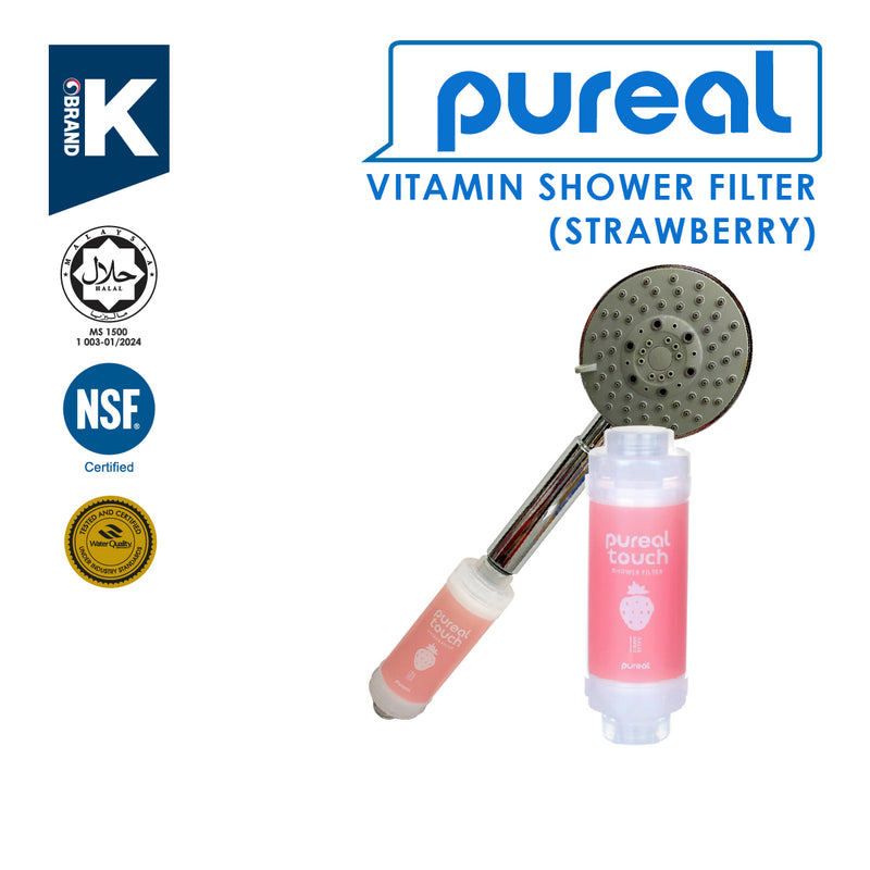 Pureal Vitamin Shower Filter Remove Chlorine/ Help with Skin Problem/ Moisture Skin - SHOPNSAVE