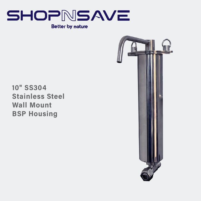 Wall Mount SS304 Stainless Steel Ceramic Filter Housing Set With Doulton Cartridge (STE9204/UCC9501)