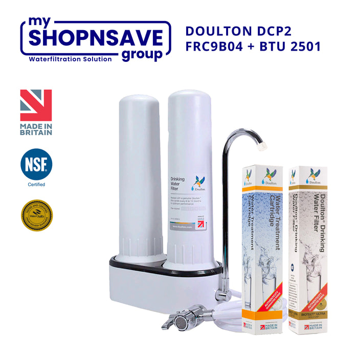 Doulton DCP2 FRC (9B04) Fluoride Reduction + BTU (2501) Biotect Ultra Water Filter Purifier System