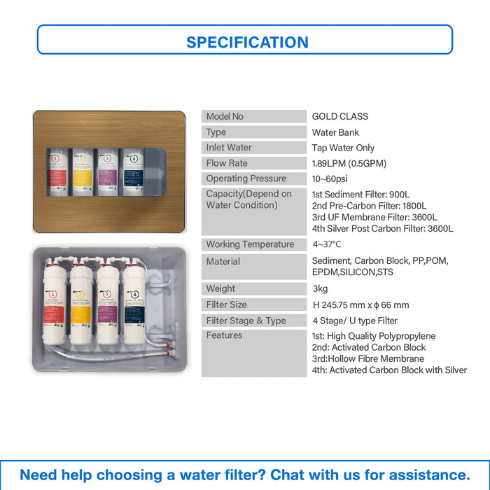 (JAKIM HALAL) Pureal Nano Alkaline Water Bank with Instant Hot Tap