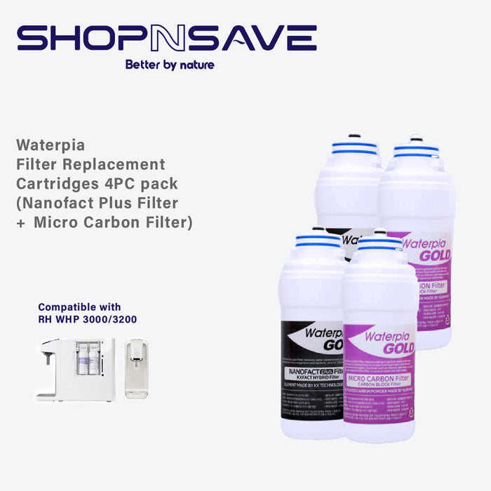 Waterpia Ruhens V Series Easy-Change Water Filters: Self-Replacement Cartridges WHP3000/3200 - Your Solution for Clean