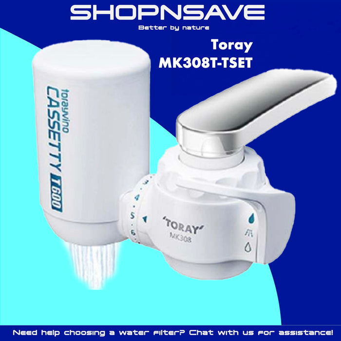 Toray MK308T Faucet Water Filter, Toray Cassetty includes 1 built-in & FREE 1 additional Cartridge