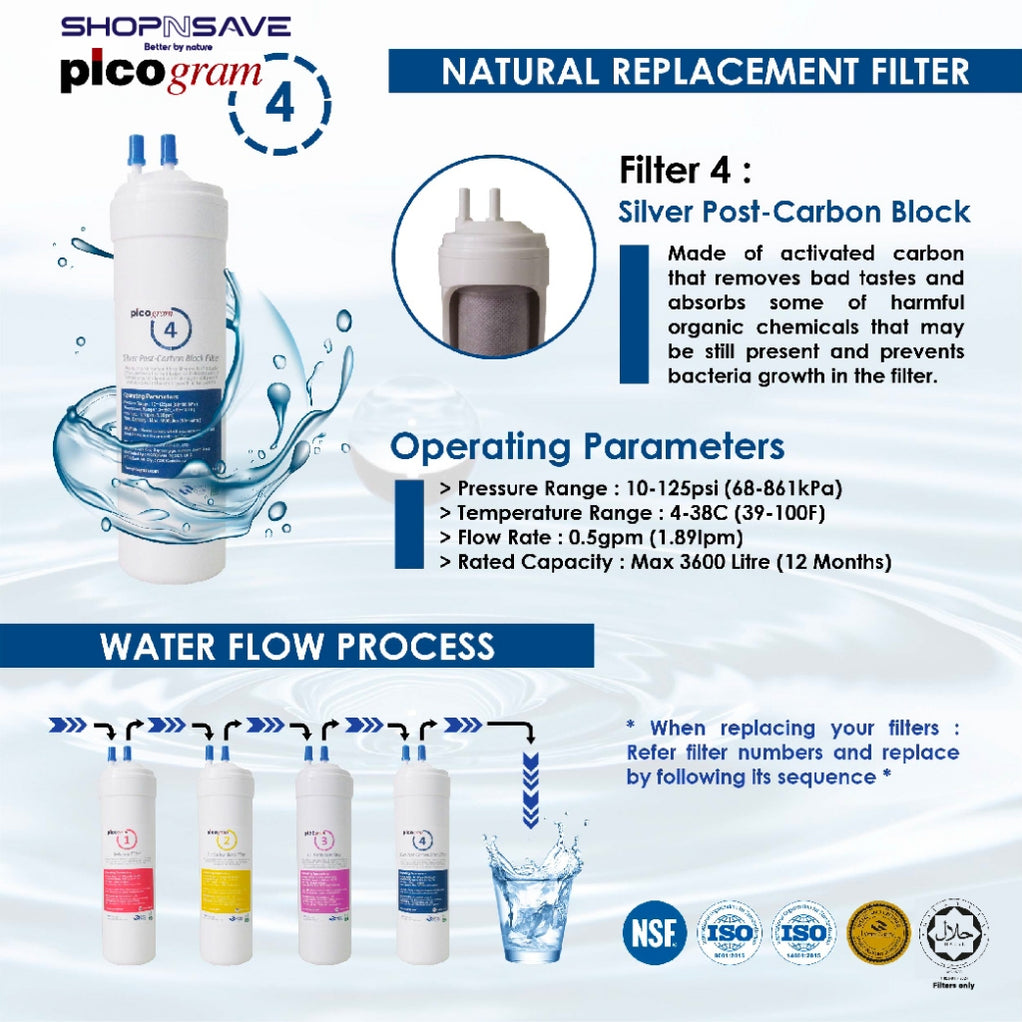 [SNS] SS30 Hot Cold Water Purifier (Pureal 4 Stage Halal Filter) with ...