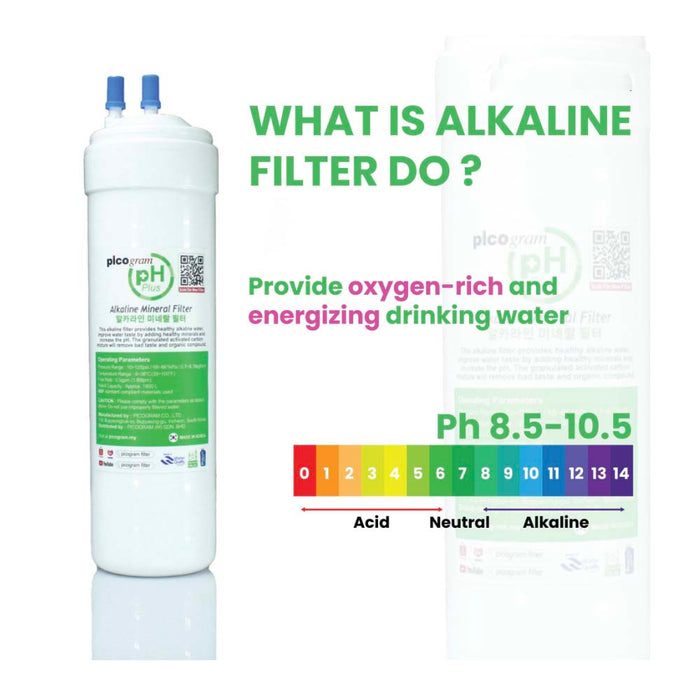 (JAKIM HALAL) Pureal Picogram 24cm NANO ALKALINE Water Filter Cartridges 4pcs Compatible to Midea
