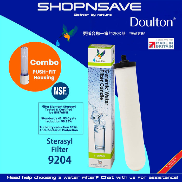 Doulton Sterasyl 9204 (NSF) Ceramic Water Filter Candle