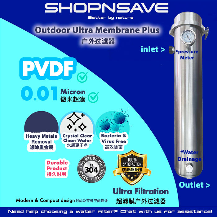 (FREE Installation!) Advanced Wholehouse Ultra Membrane PLUS Filtration System - Featuring PVDF Technology with 0.01 Micron Superior Clarity Rating